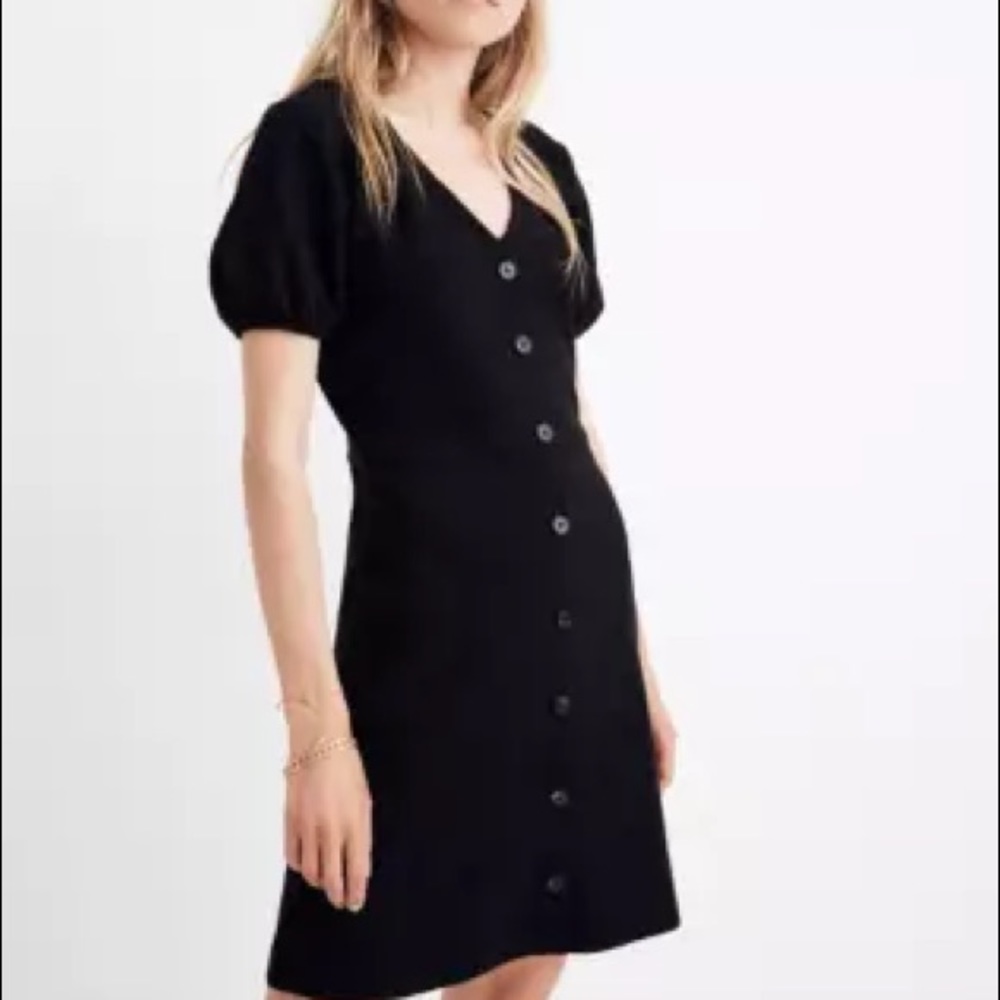 Madewell Texture & Thread Puff-Sleeve Dress